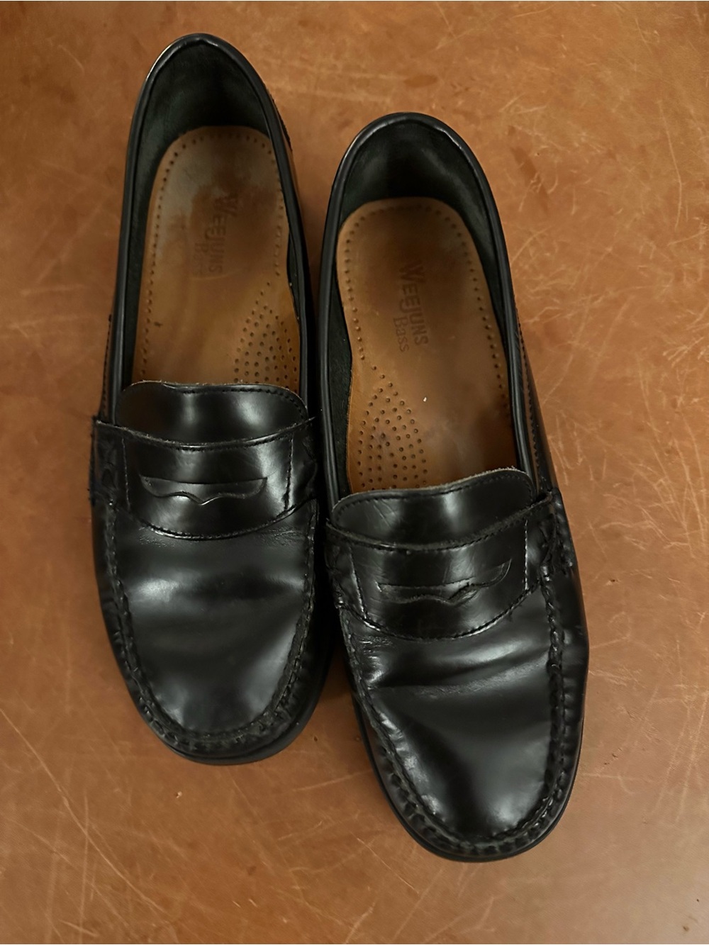 G.H. Bass & Co. Black Leather Penny Loafers